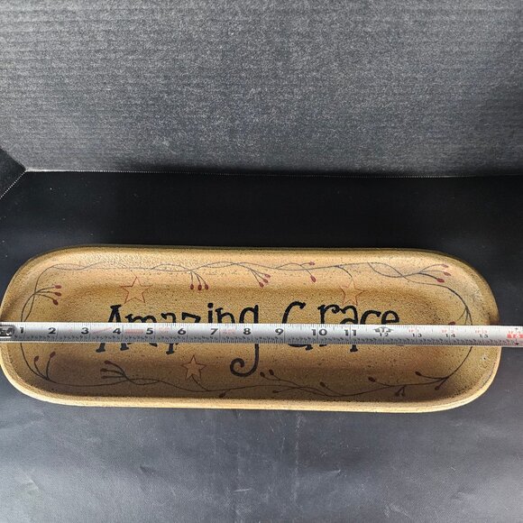 Donna White, Amazing Grace Rustic, Primitive, Decorative Oblong Tray - Picture 9 of 9